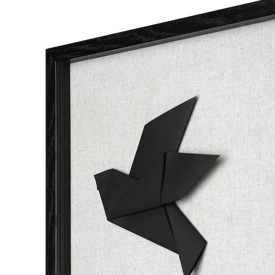 American Art Decor Silhouettes in Flight Paper & Linen Wall Art - 18" x 18"